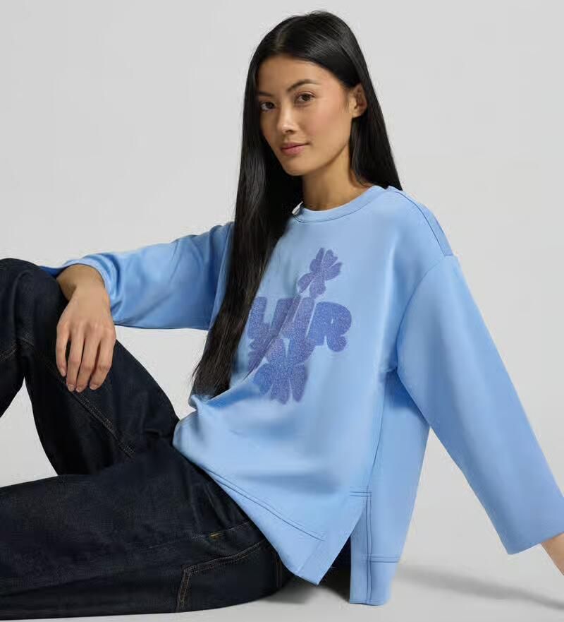 Milano italy Sweatshirt van modalmix met 3 4-mouw - Foto 2