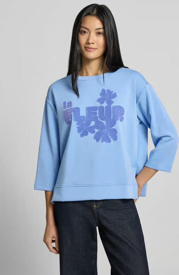 Milano italy Sweatshirt van modalmix met 3 4-mouw - Foto 3