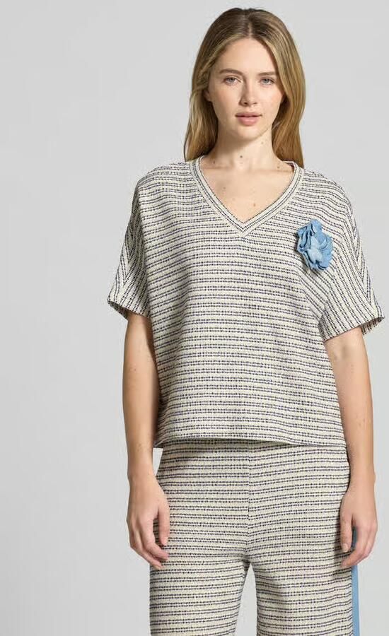 Milano italy T-shirt met bloemenapplicatie - Foto 2
