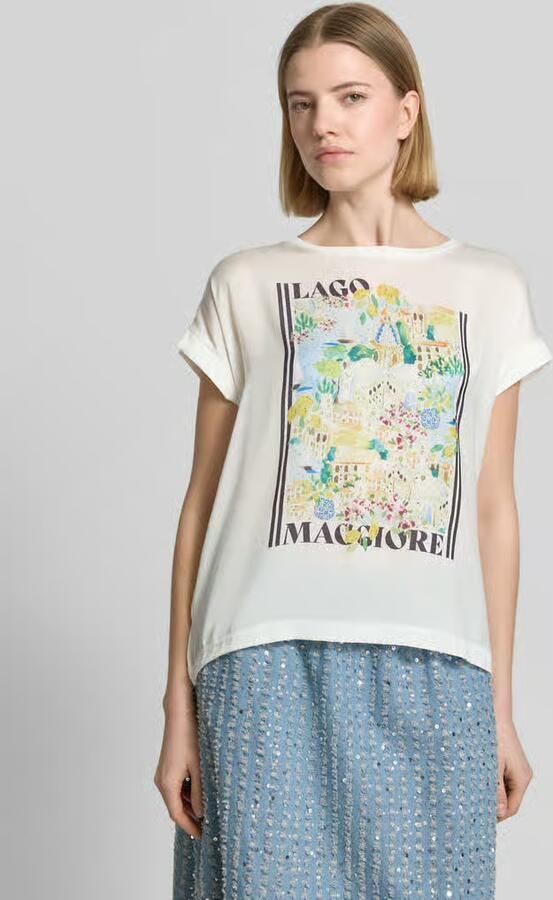 Milano italy T-shirt met motiefprint en ronde hals - Foto 2