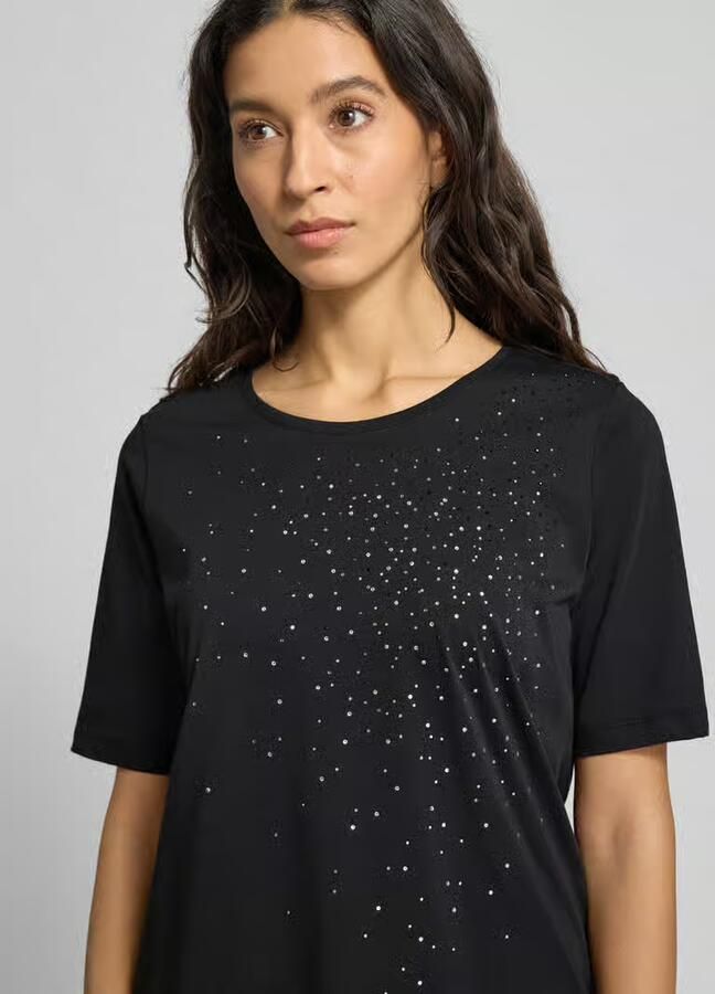 Milano italy T-shirt met siersteentjes