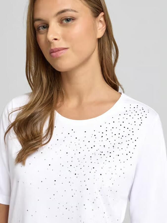 Milano italy T-shirt met siersteentjes