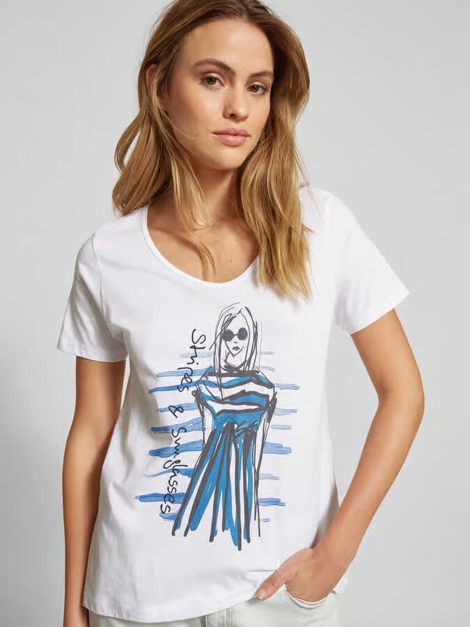 Milano italy T-shirt met statementstitching
