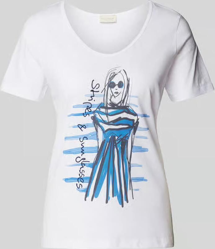 Milano italy T-shirt met statementstitching - Foto 2