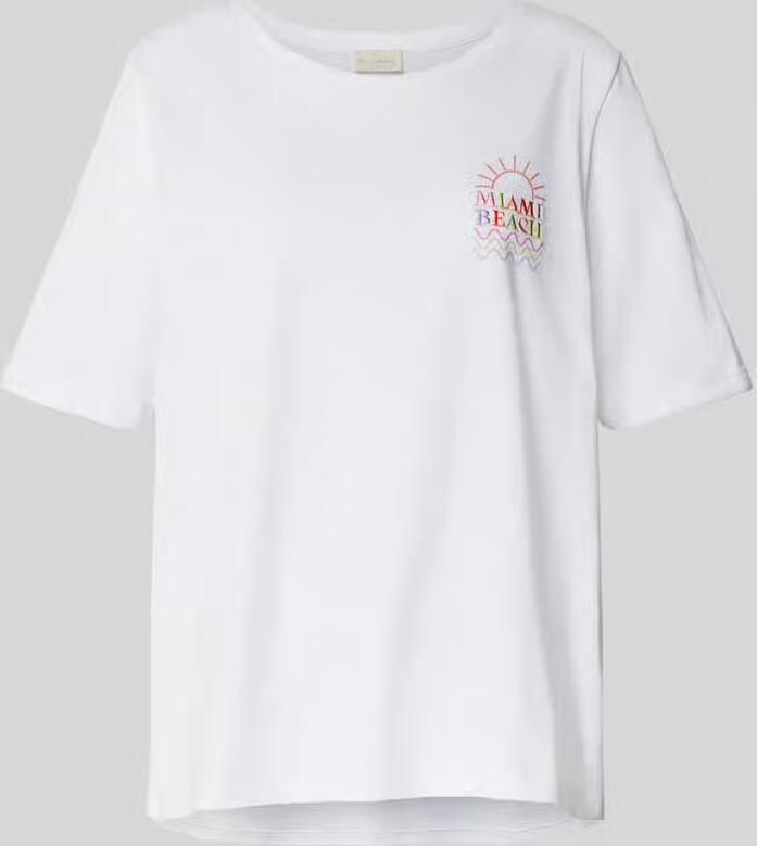 Milano italy T-shirt met statementstitching - Foto 2