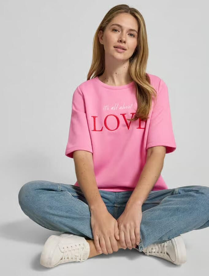 Milano italy T-shirt met statement-stitching