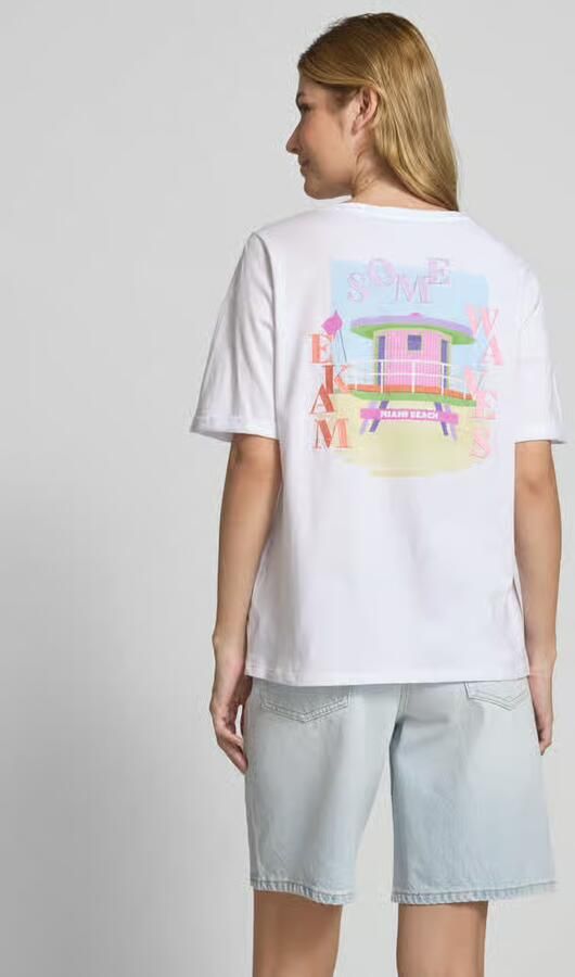 Milano italy T-shirt met statementstitching - Foto 3