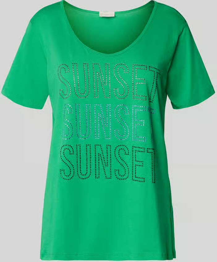 Milano italy T-shirt met strass-steentjes