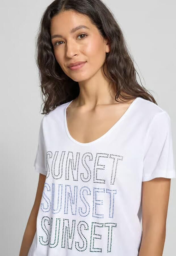 Milano italy T-shirt met strass-steentjes