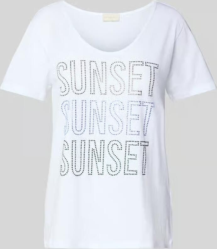 Milano italy T-shirt met strass-steentjes