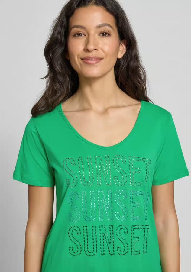 Milano italy T-shirt met strass-steentjes