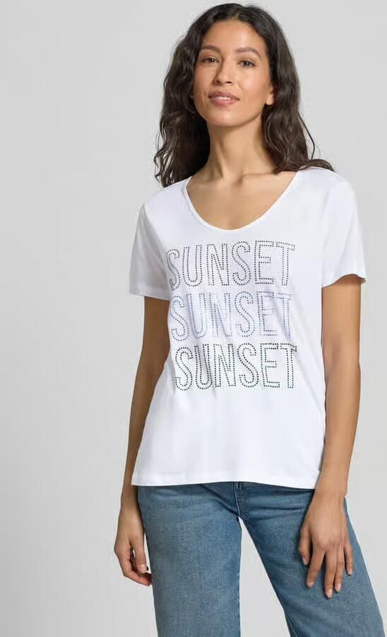 Milano italy T-shirt met strass-steentjes - Foto 4