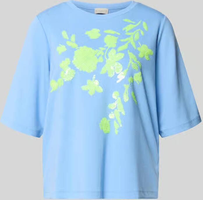 Milano italy T-shirt van viscosemix met pailletten - Foto 2
