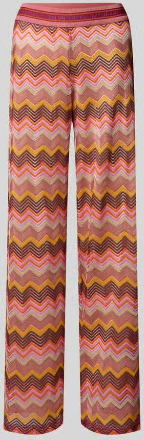 Milano italy wide fit stoffen broek in haakwerklook - Foto 2