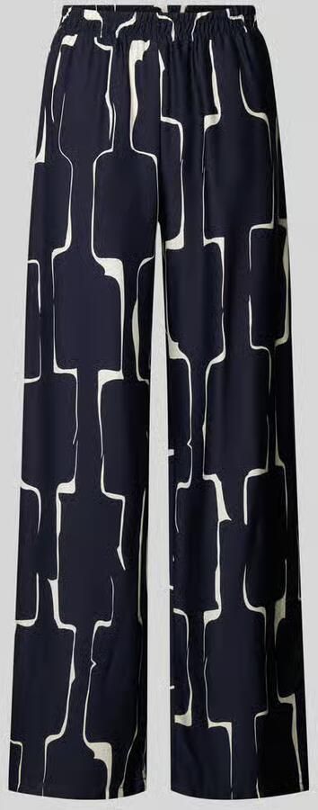 Milano italy Wide fit stoffen broek met elastische band