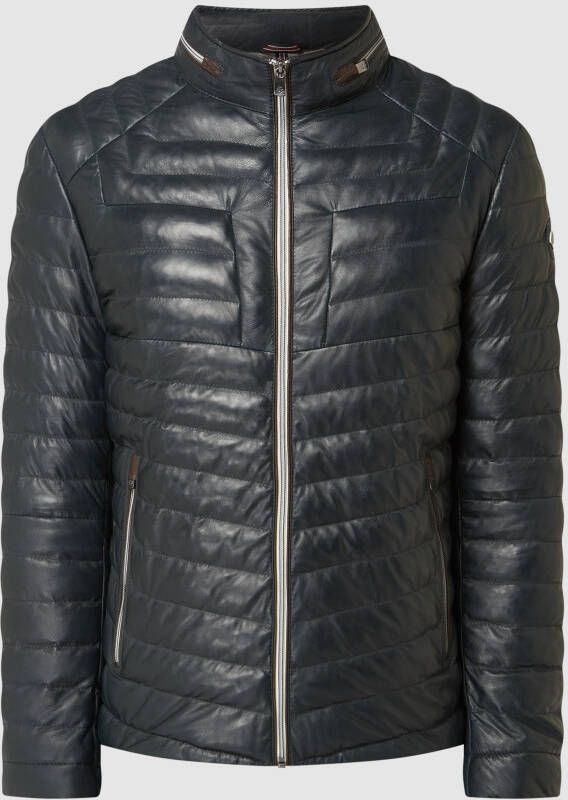 Milestone Gewatteerd jack in leerlook model 'Malik'