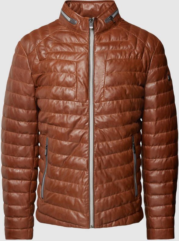 Milestone Gewatteerd jack in leerlook model 'Malik'