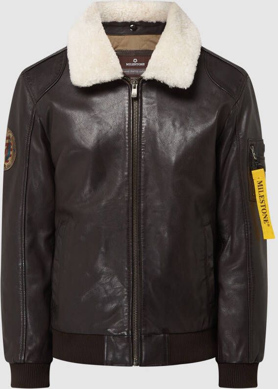 Milestone Leren blouson van lamsnappa model 'Tom'