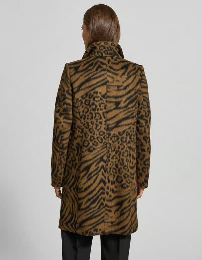 Milo Coats Lange jas met opstaande kraag model 'FLORA'
