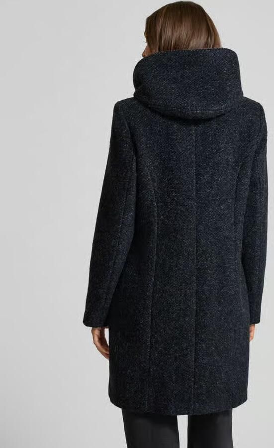 Milo Coats Lange wollen jas met alpaca-gehalte en knoopsluiting model 'STELLA'