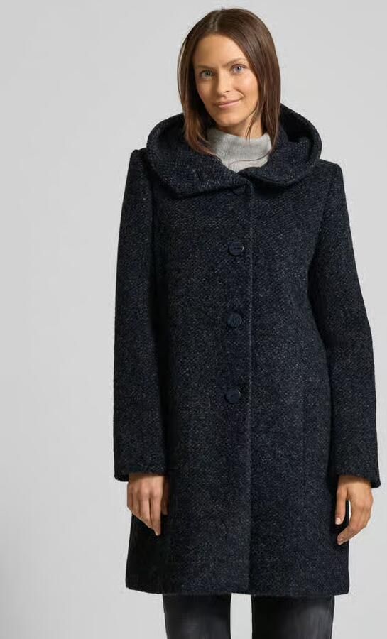Milo Coats Lange wollen jas met alpaca-gehalte en knoopsluiting model 'STELLA' - Foto 2