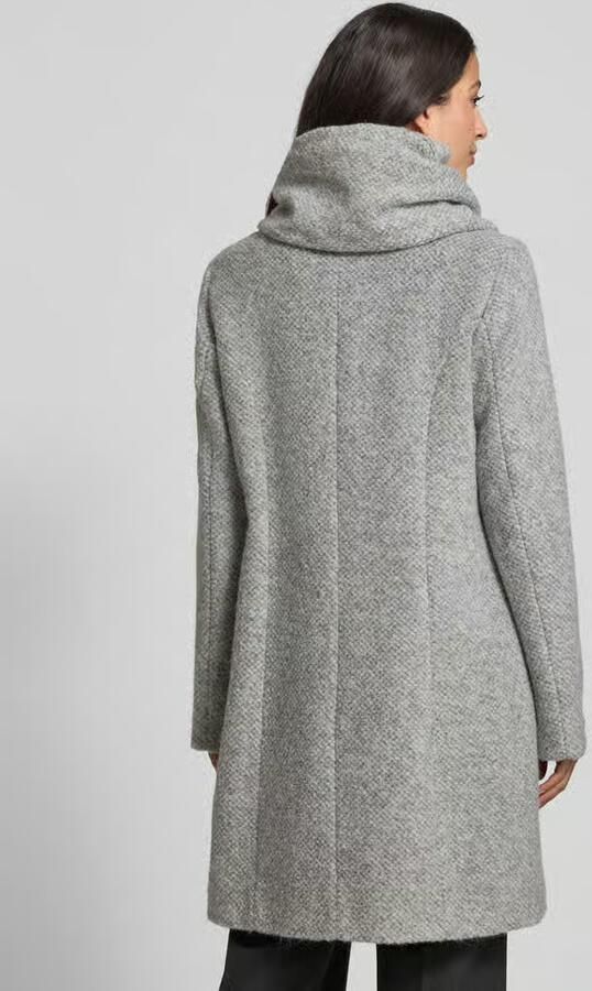 Milo Coats Lange wollen jas met alpaca-gehalte en knoopsluiting model 'STELLA'