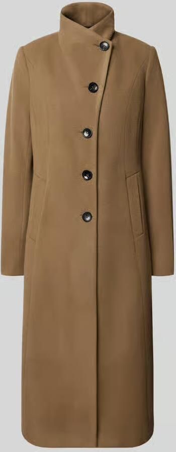 Milo Coats Regular fit lange jas met opstaande kraag model 'NADA'