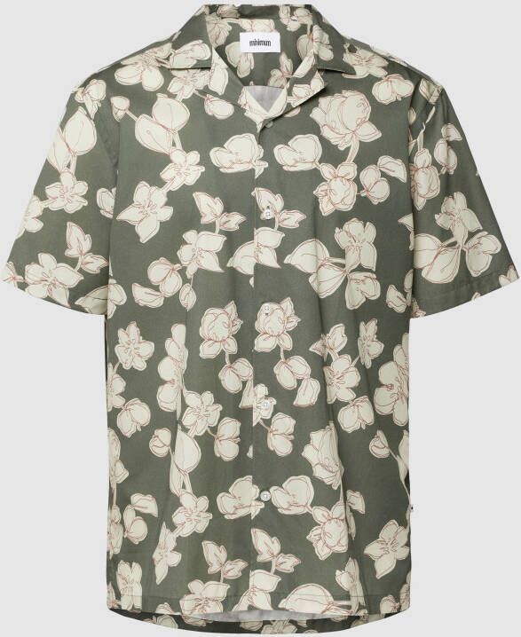 Minimum Regular fit vrijetijdsoverhemd met all-over motief model 'Jolle'