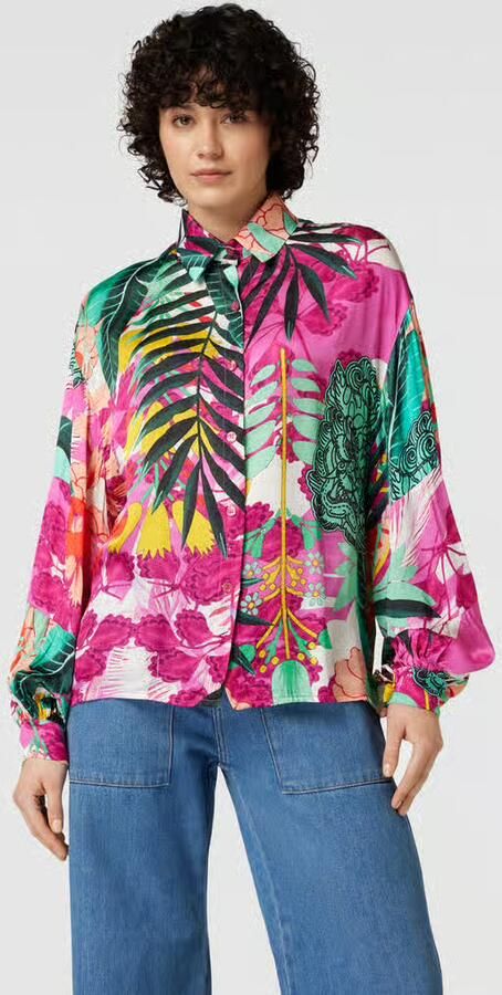 Miss goodlife Blouse van viscose in all-over look - Foto 4