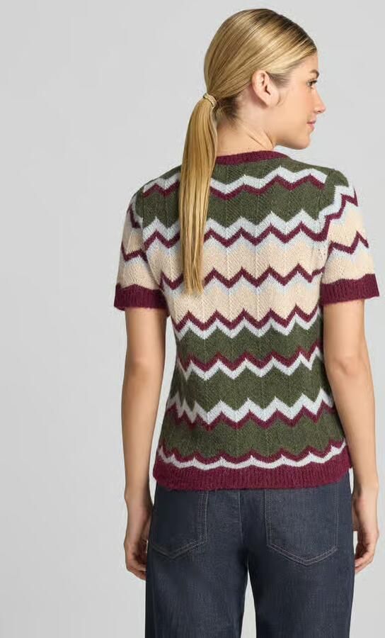 Miss goodlife gebreid shirt met ronde hals - Foto 2