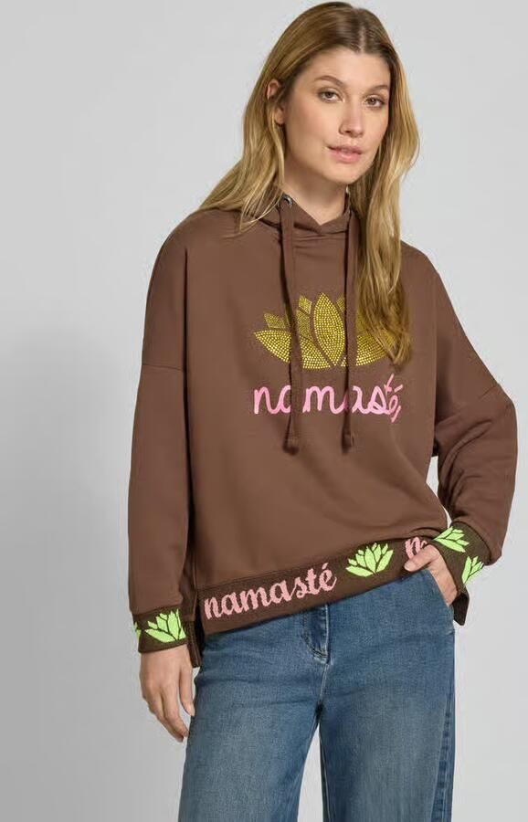 Miss goodlife Hoodie met siersteentjes en extra brede schouders - Foto 2