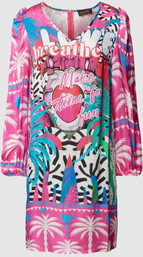 Miss goodlife Knielange jurk met V-hals van viscose - Foto 2