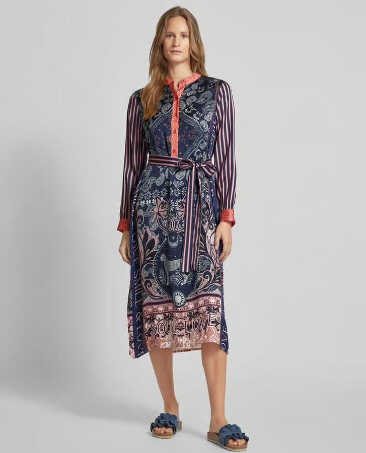Miss goodlife Midi-jurk met strikceintuur - Foto 2