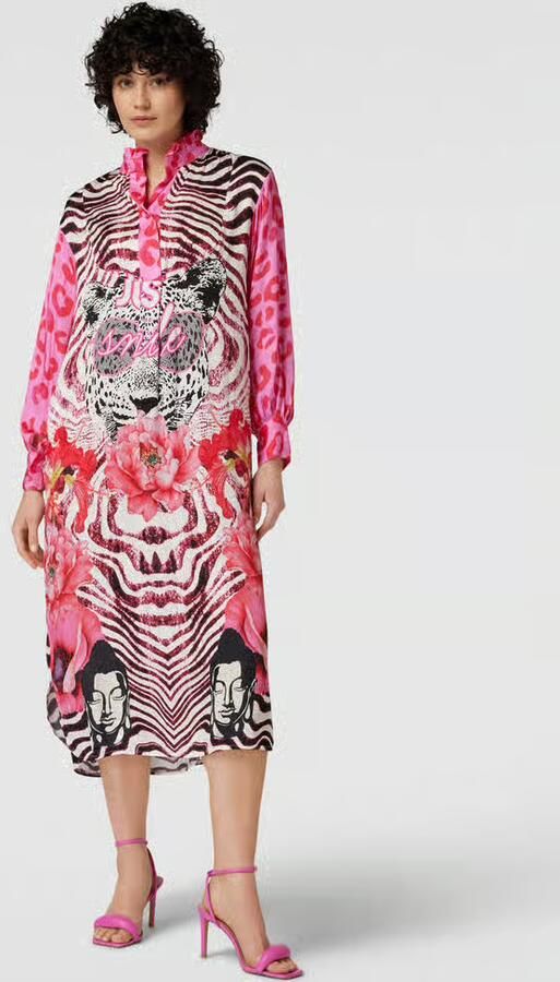 Miss goodlife Midi-jurk van pure viscose model 'Just Smile' - Foto 2