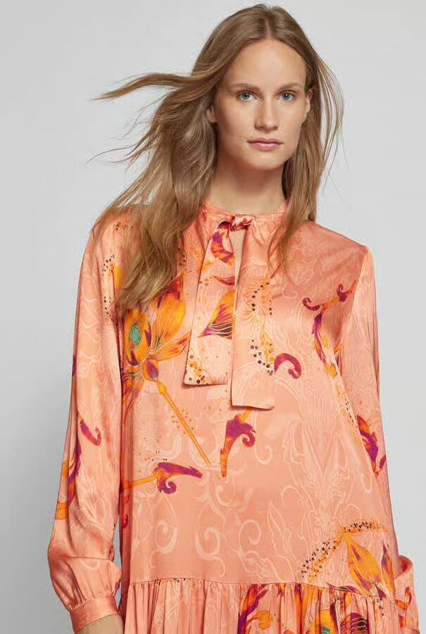 Miss goodlife Midi-jurk van viscose in laagjeslook