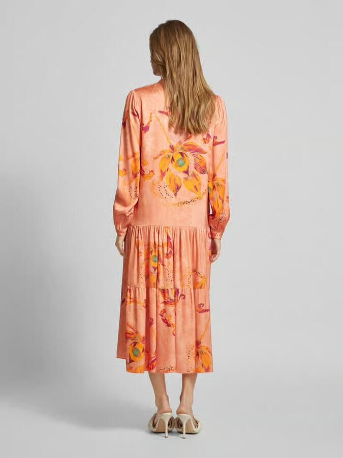 Miss goodlife Midi-jurk van viscose in laagjeslook