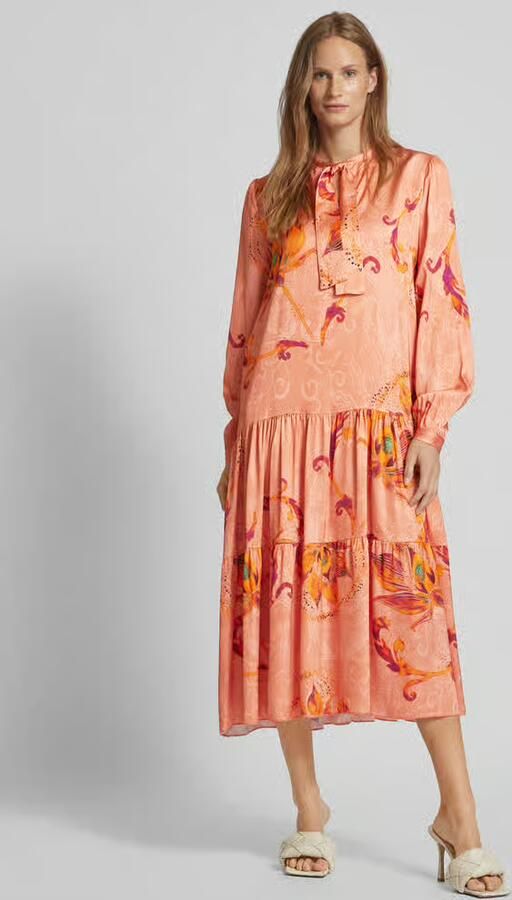 Miss goodlife Midi-jurk van viscose in laagjeslook - Foto 3