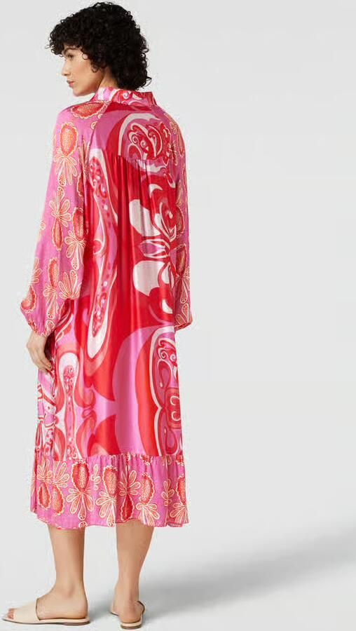 Miss goodlife Midi-jurk van viscose met all-over motief