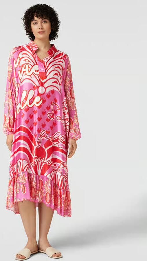 Miss goodlife Midi-jurk van viscose met all-over motief - Foto 2