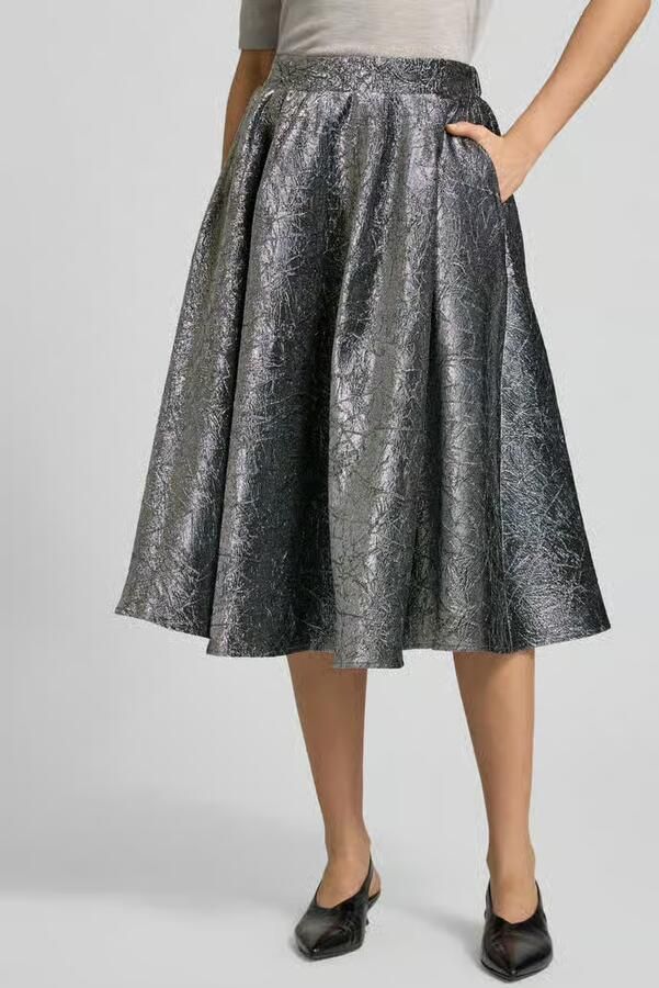 Miss goodlife Midirok met structuurmotief en elastische band - Foto 2