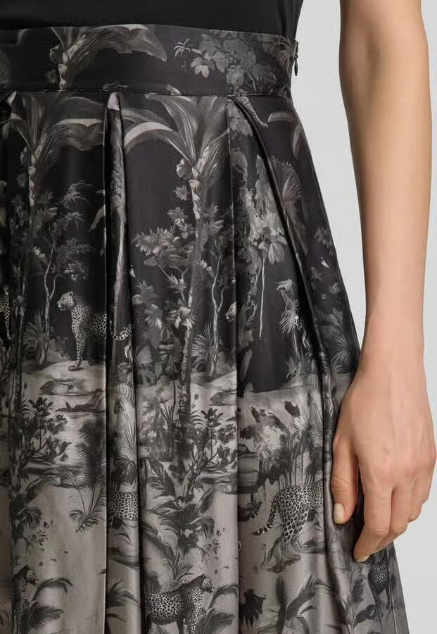 Miss goodlife Midirok van viscose in all-over look model 'Midnight Safari' - Foto 2