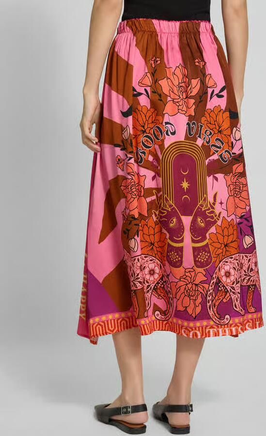 Miss goodlife Midirok van viscose met elastische band