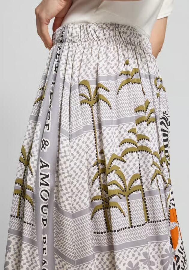 Miss goodlife Midirok van viscose model 'Gey Whisper'