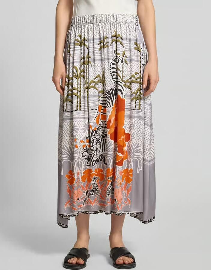 Miss goodlife Midirok van viscose model 'Gey Whisper' - Foto 2