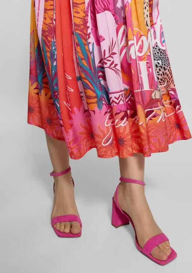 Miss goodlife Midirok van zuivere viscose met all-over motiefprint