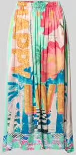Miss goodlife Midirok van zuivere viscose met all-over motiefprint