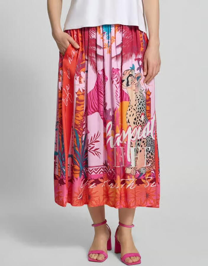 Miss goodlife Midirok van zuivere viscose met all-over motiefprint - Foto 3