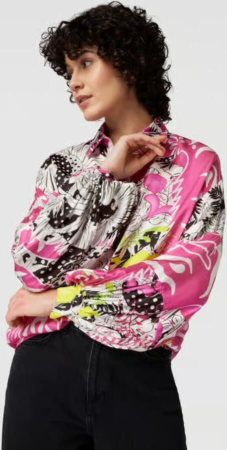 Miss goodlife Overhemdblouse met all-over motief