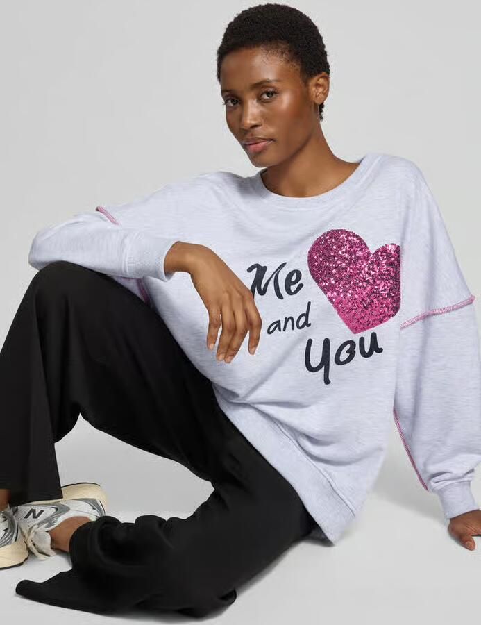 Miss goodlife oversized fit sweatshirt van puur katoen
