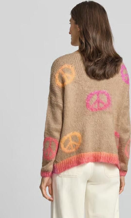 Miss goodlife Oversized gebreide pullover van linnenmix